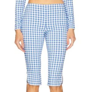 Frankie's Bikinis Blue Gingham Capris